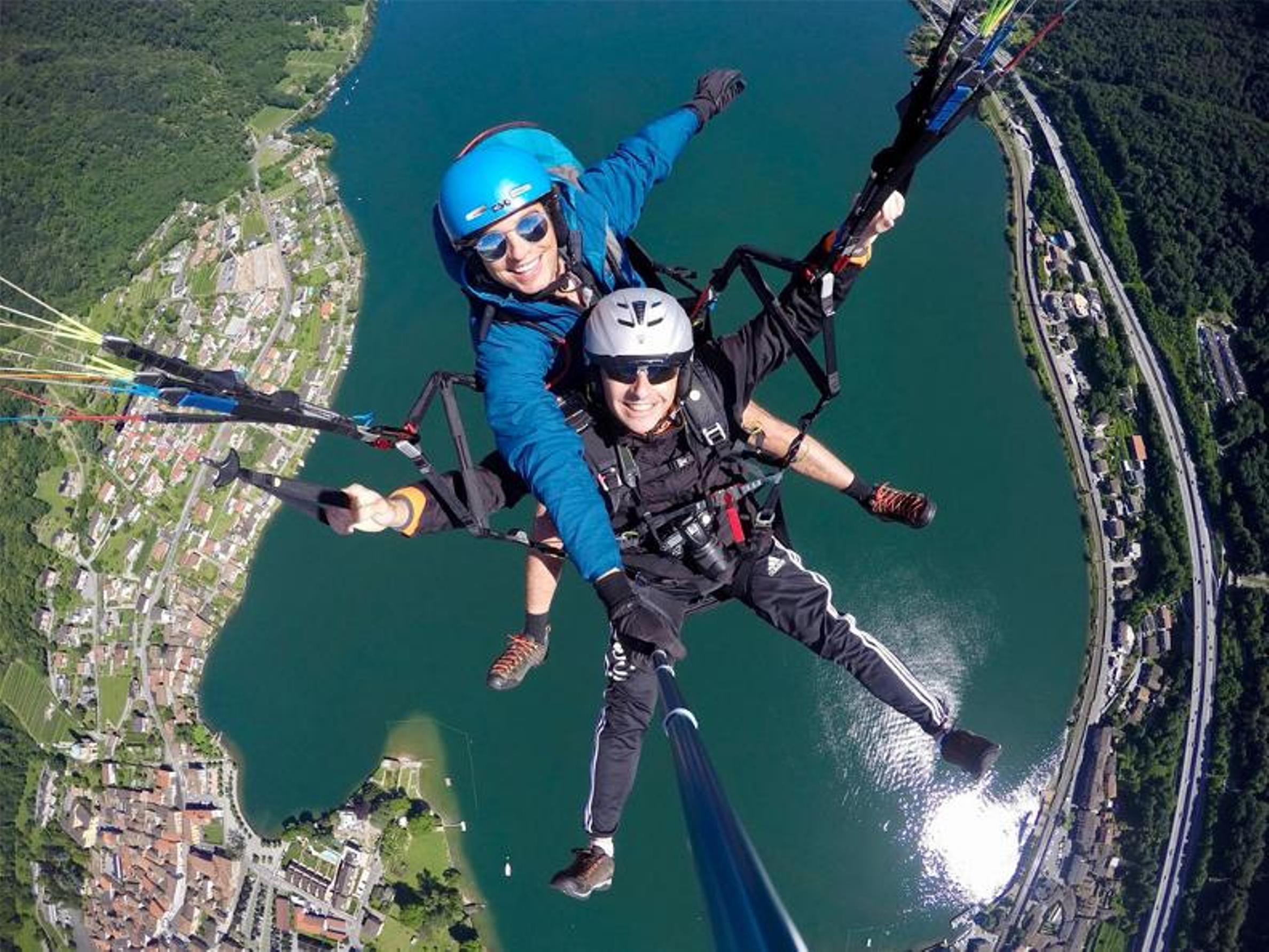 Monte Tamaro Tandemflug Gleitschirmfliegen Paragliding