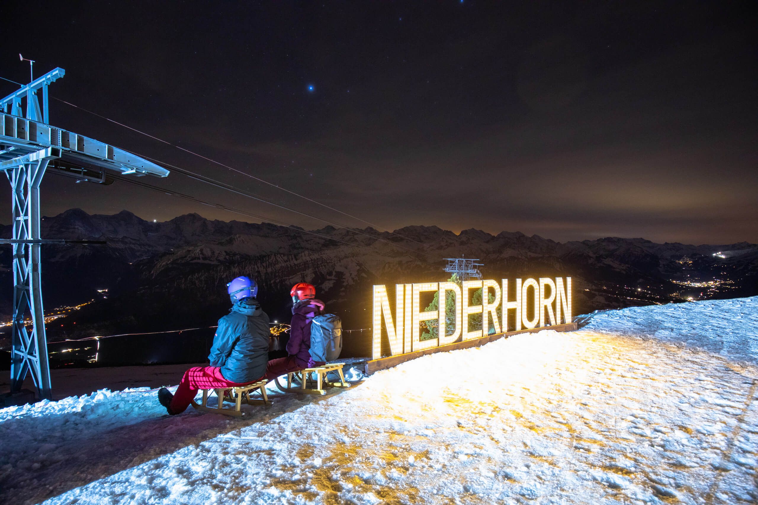nterlaken Niederhorn Sternenschlitteln
