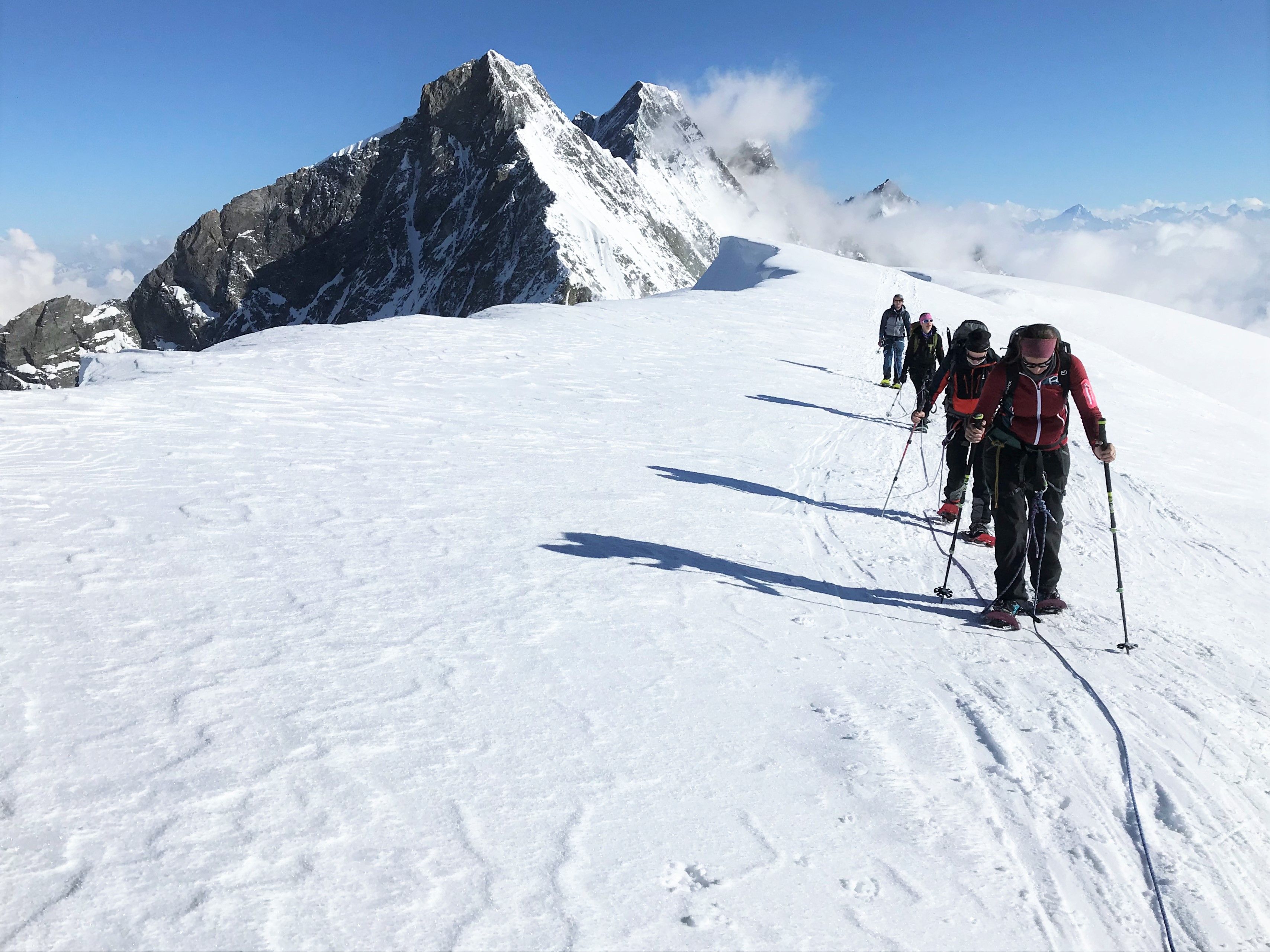 Saas Fee mit Schneeschuhen