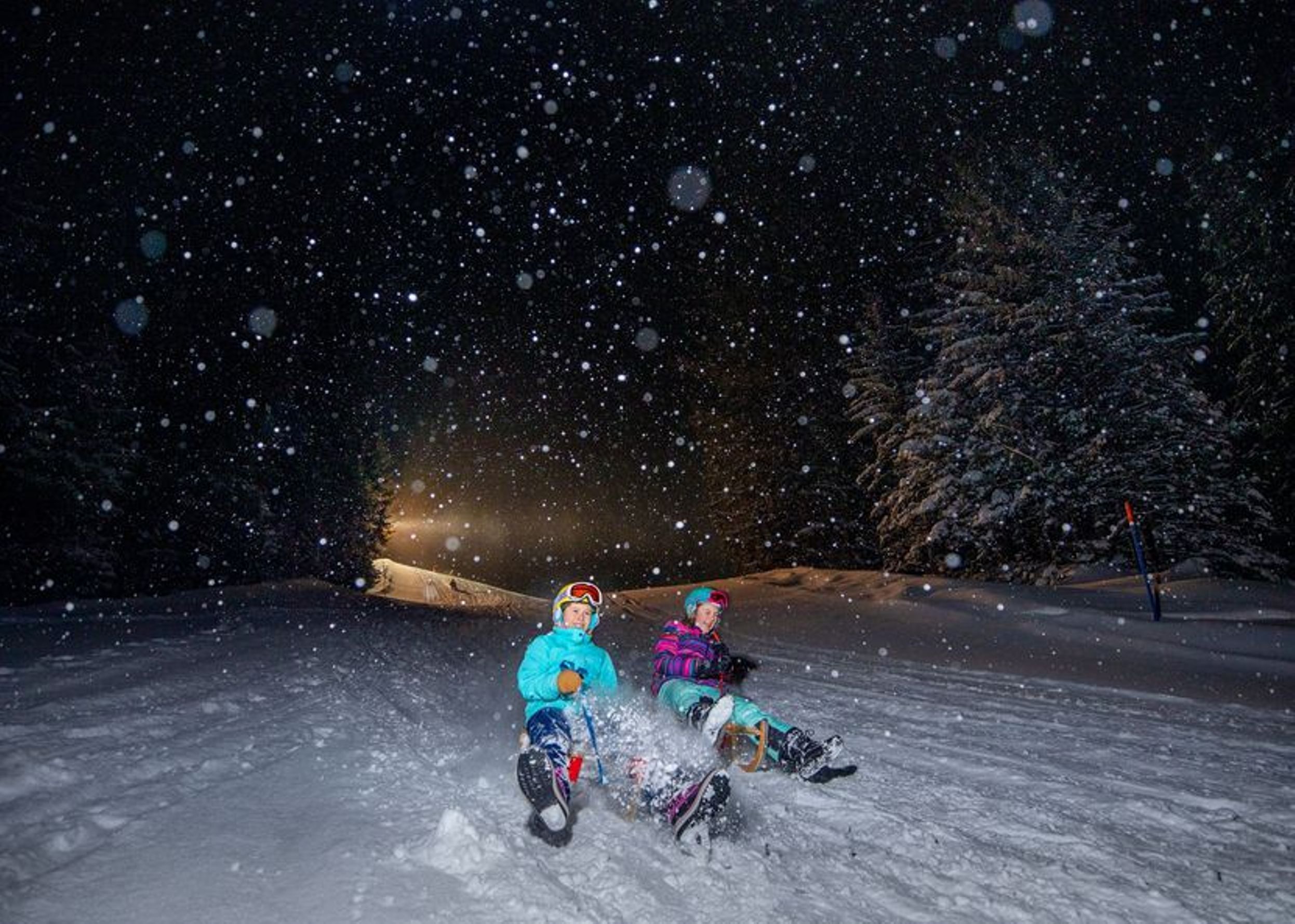Meiringen und Hasliberg Nachtschlitteln Mägisalp Bidmi