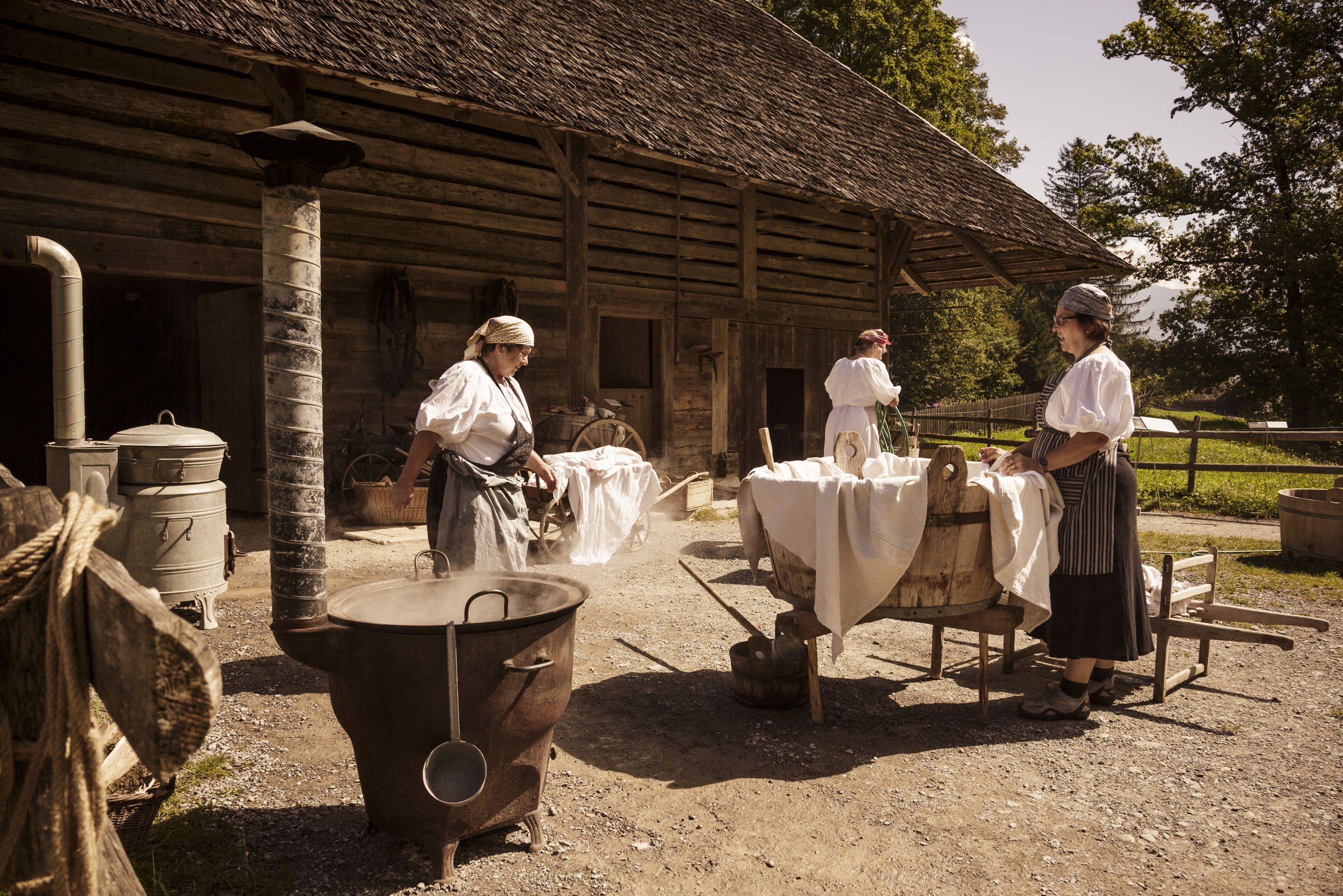Rollstuhl Handwerk Waschen Freilichtmuseum Ballenberg