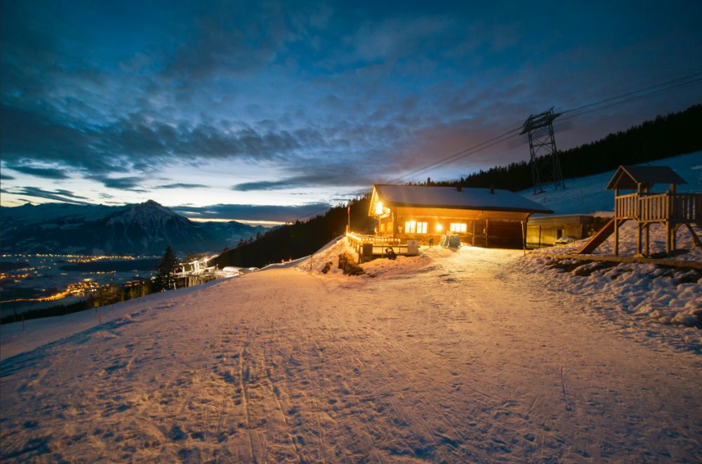 Nachtschlitteln Sternenschlitteln Niederhorn 