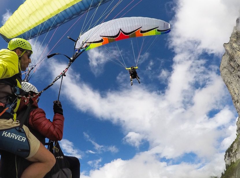 Wengen Gleitschirm fliegen Paragliding