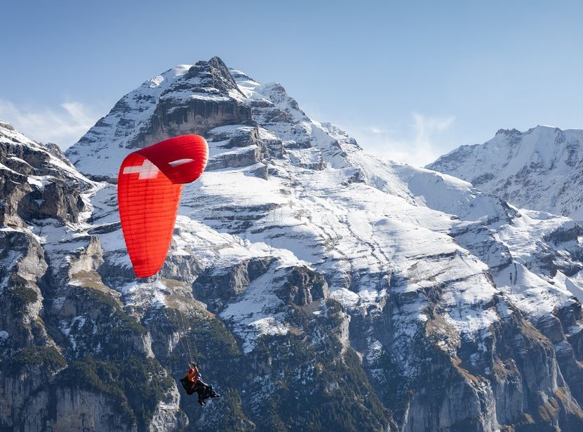 Wengen Gleitschirm fliegen Paragliding