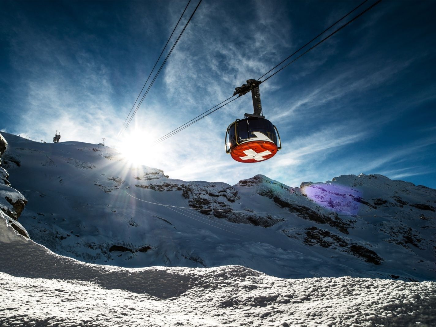 Familie Ausflug Schweiz Titlis Bergbahn Rotair