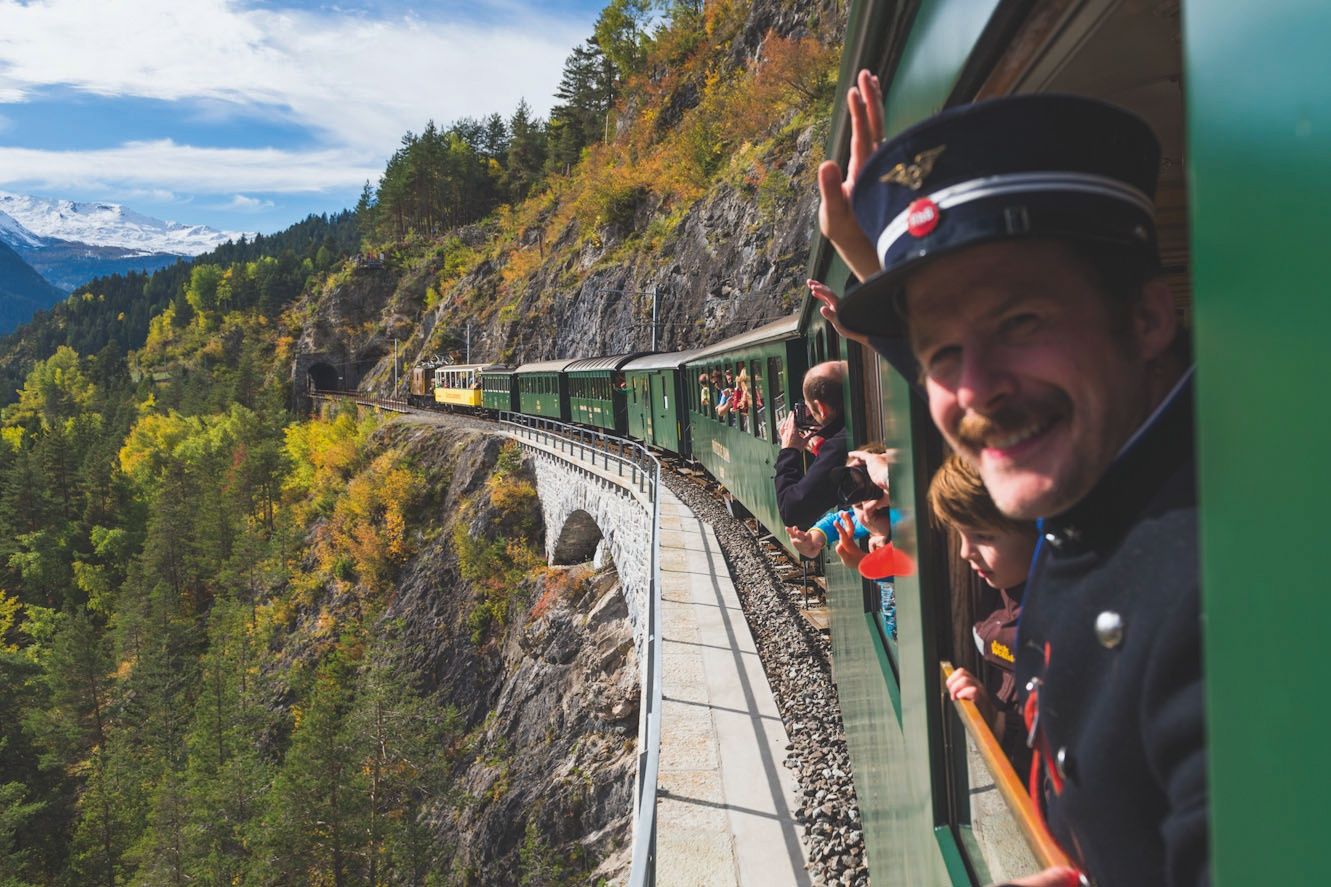 Rhätische Bahn Erlebniszug Linard Bardill