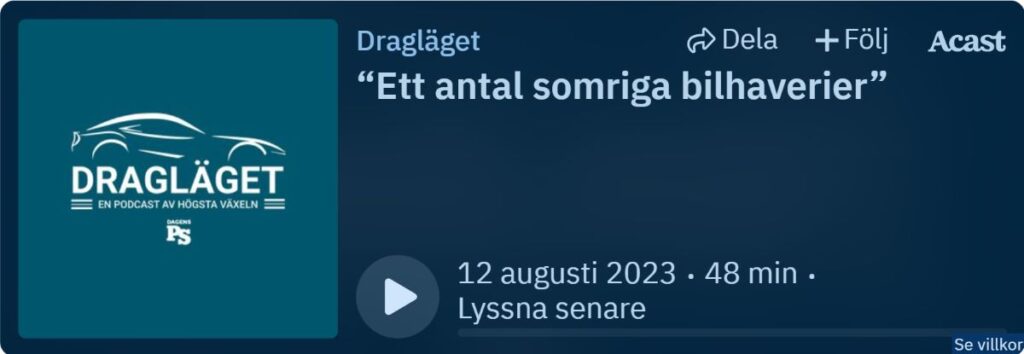 Mediaspelare Dragläget Bilpodd