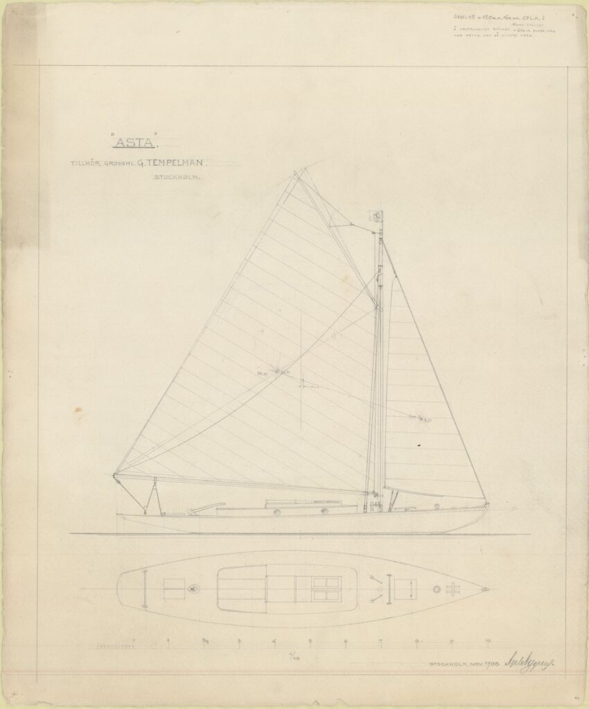 Asta ritning från Sjöhistoriska