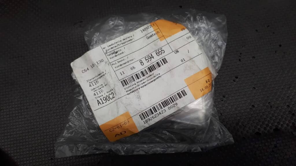 11658594655 uszczelka turbosprezarki BMW