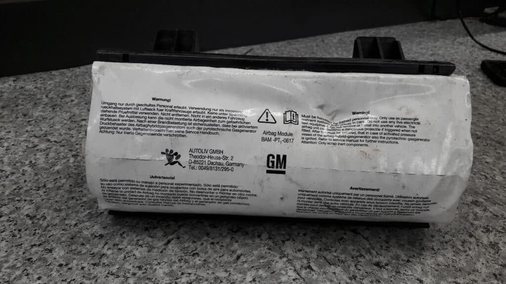 13188043 poduszka airbag pasazera opel corsa c