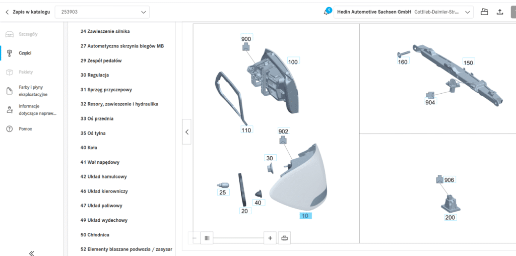 A2539060800 Lampa tylna mercedes  A253 GLC LED prawa Oryginał