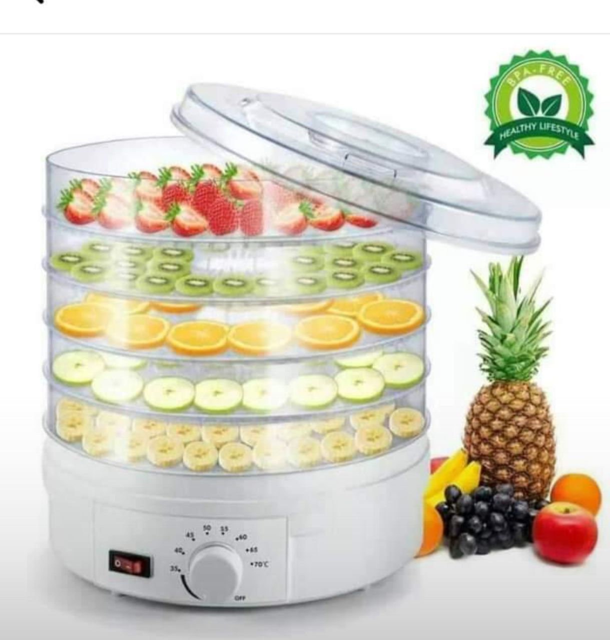 Multi-Tier Electric Food Dehydrator with Adjustable Temperature