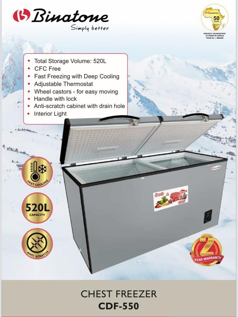 Binatone 520L Extra-Large Chest Freezer (CDF-550)