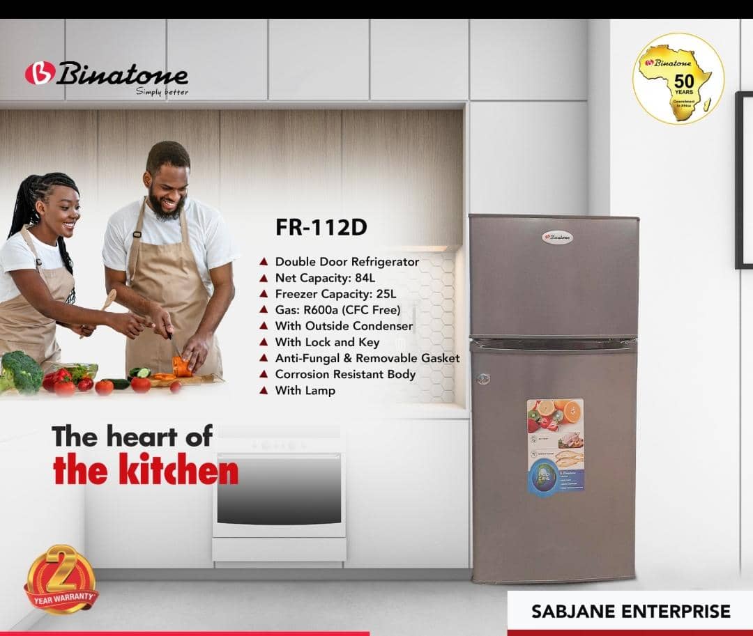 Binatone Double Door Refrigerator