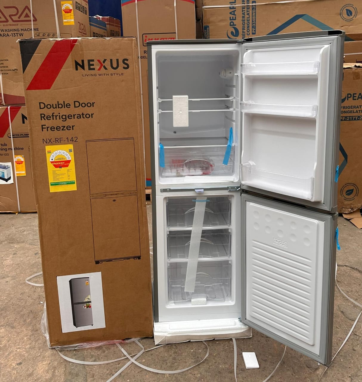 Nexus 142L Double Door Refrigerator Freezer (NX-RF-142)