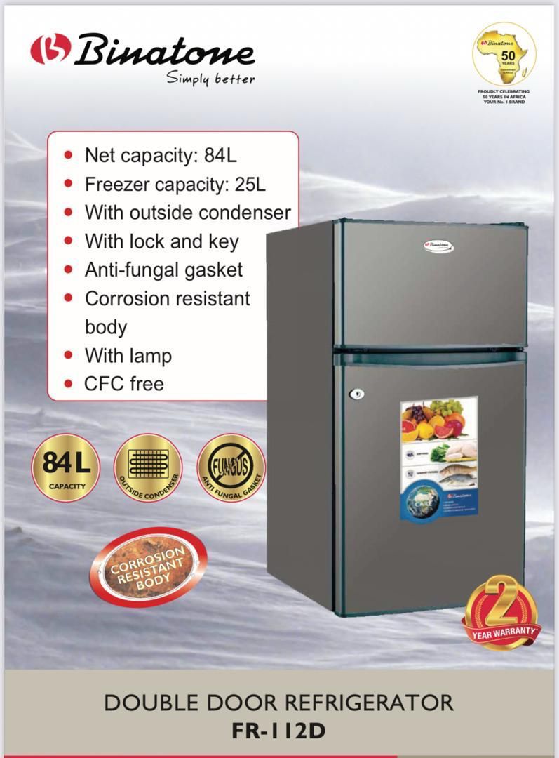 Binatone Double Door Refrigerator (FR-112D)