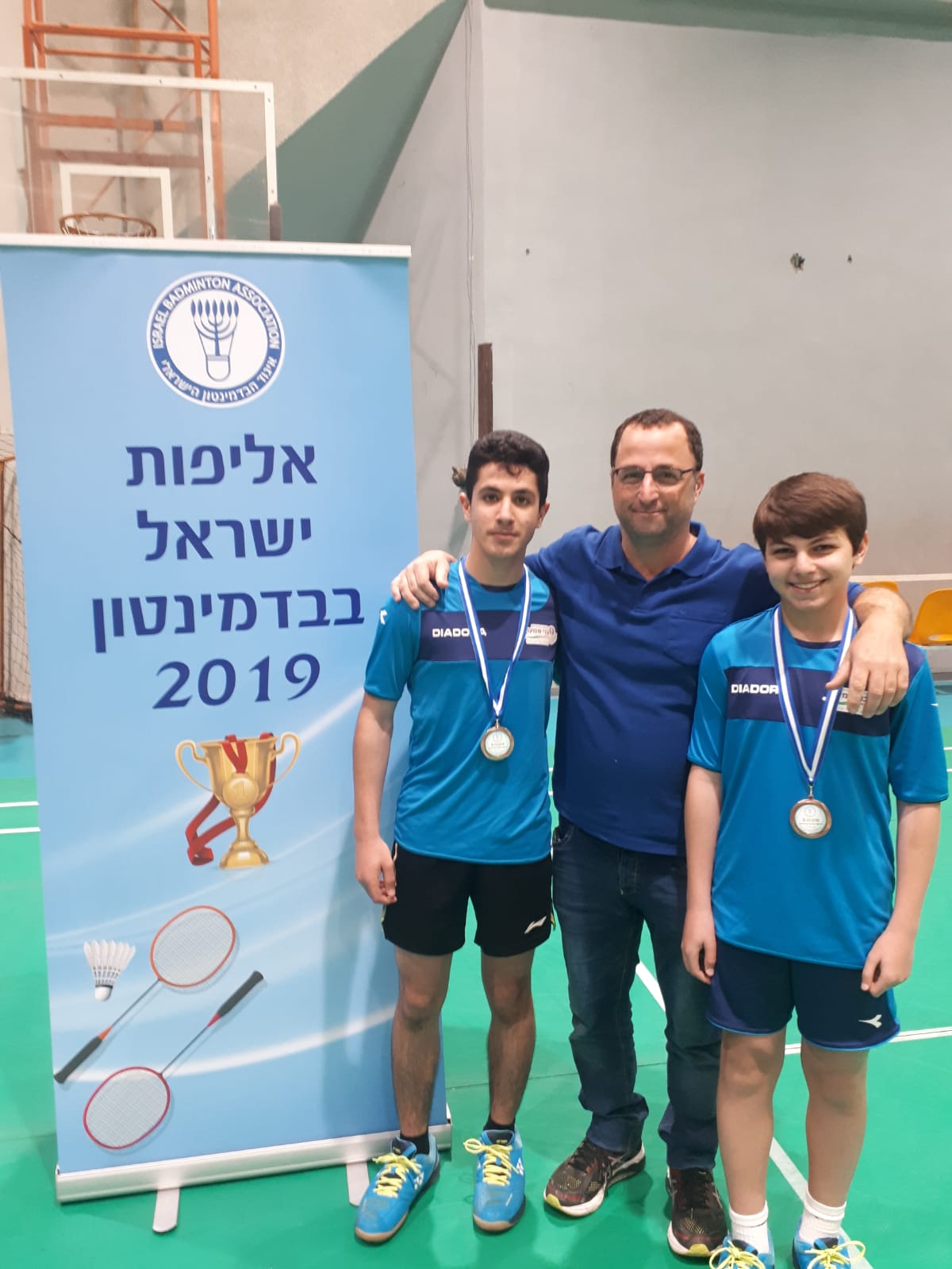 איתי אלבז ועומר אוסורוביץ' מבני שמעון זכו מקום שלישי באליפות ישראל בבדמינטון