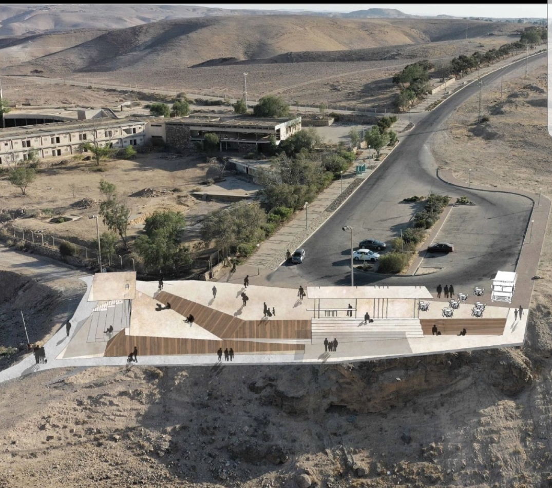 השקעה תיירותית נוספת בערד-  מרפסת נוף תלויה מעל מצוק מואב