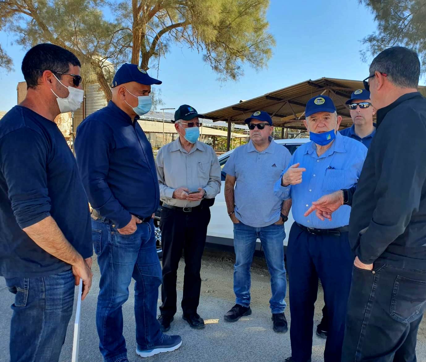 מאיר צור ראש מועצה אזורית הערבה התיכונה אירח את הצוות הבכיר של מחוז דרום בקק"ל