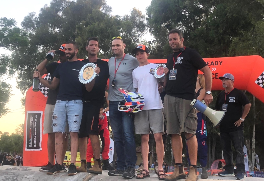 רוכב בן 16.5 מהערבה זכה במקום השלישי במירוץ האופנועים 'סופר אינדורו', קטגוריית Hobby שהתקיים לראשונה בישראל במסגרת משחקי המכביה ה-21