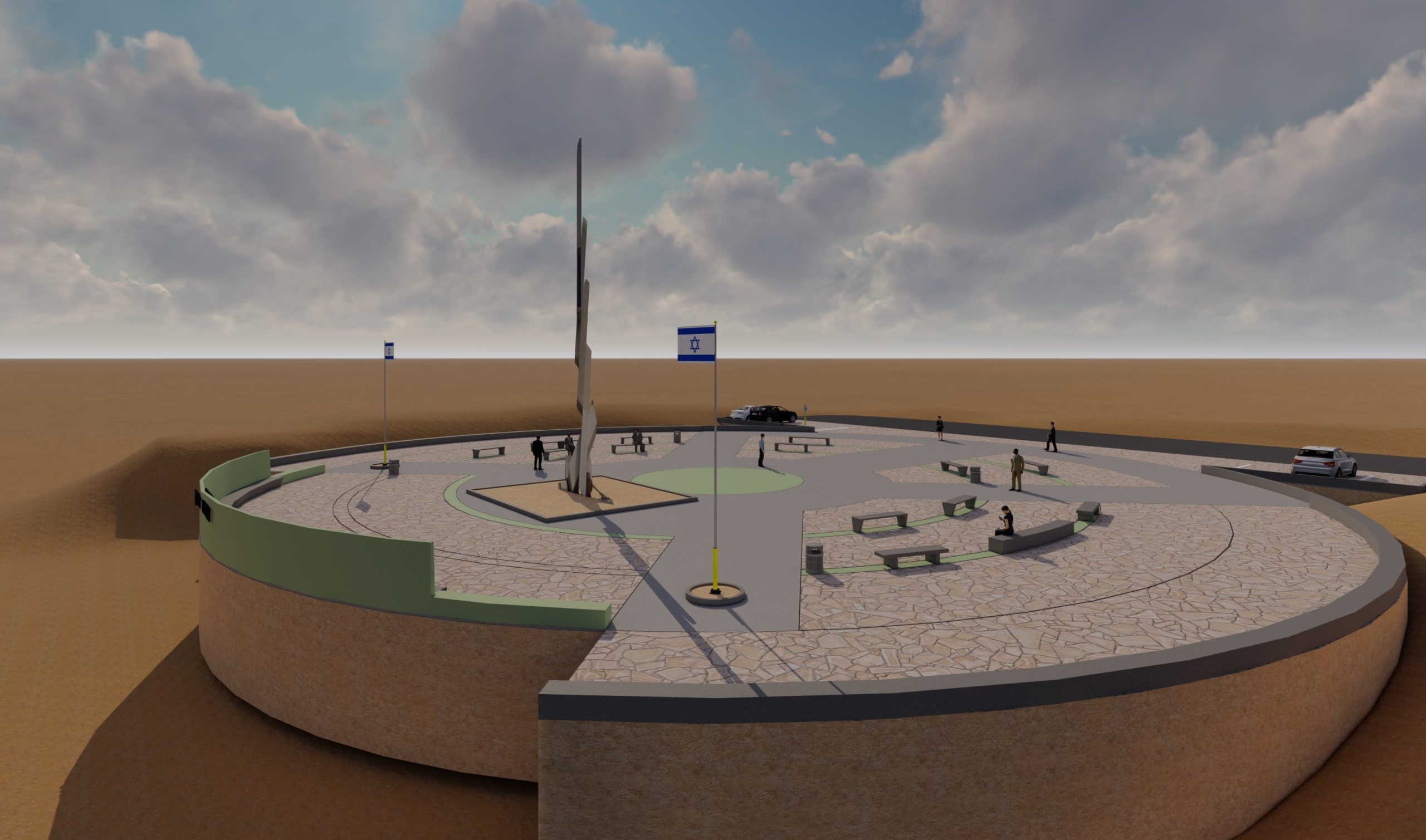 זוכרים את חללי צה"ל- שדרוג ושיפוץ אנדרטת חטיבה 99