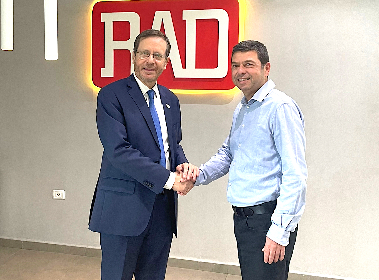 נציג RAD-נגב נפגש עם נשיא המדינה אשר ביקר בבאר שבע, ושוחח עימו על טכנולוגיות מתקדמות