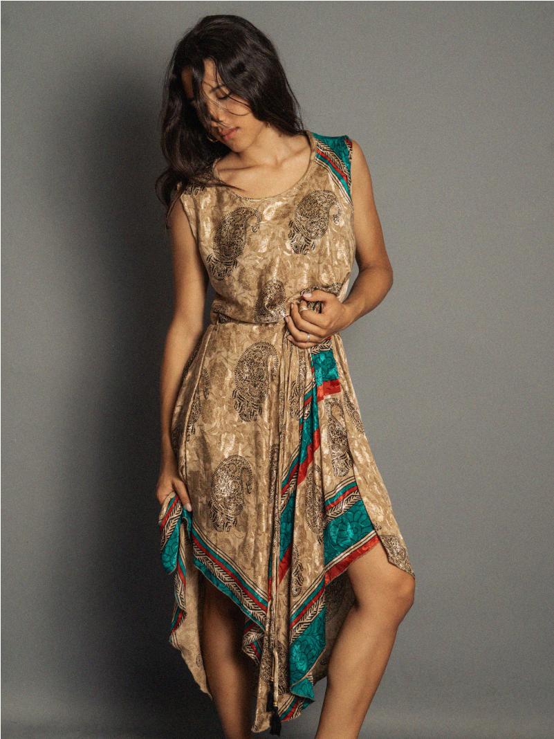 Abito tre quarti ocra - Ladakh