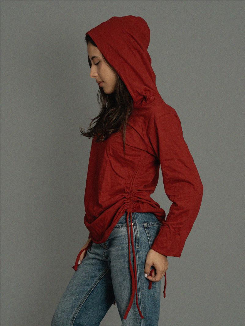 Poonam - Felpa Etnica Rossa