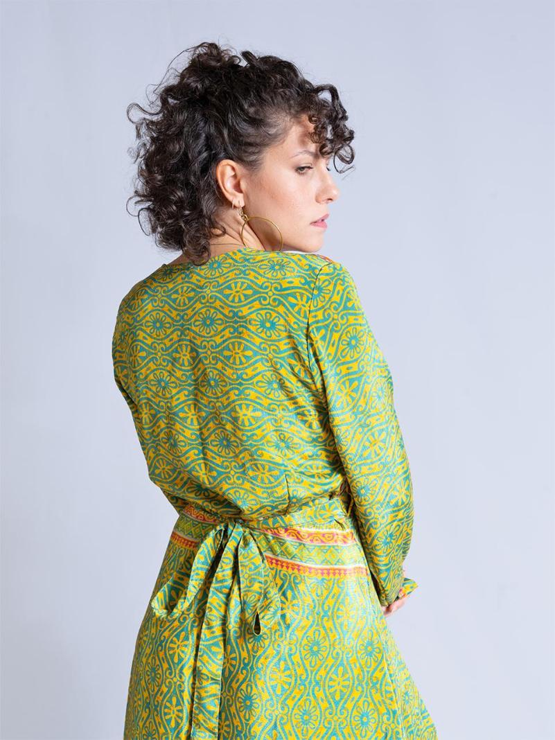 Kimono giallo e verde – Tibet