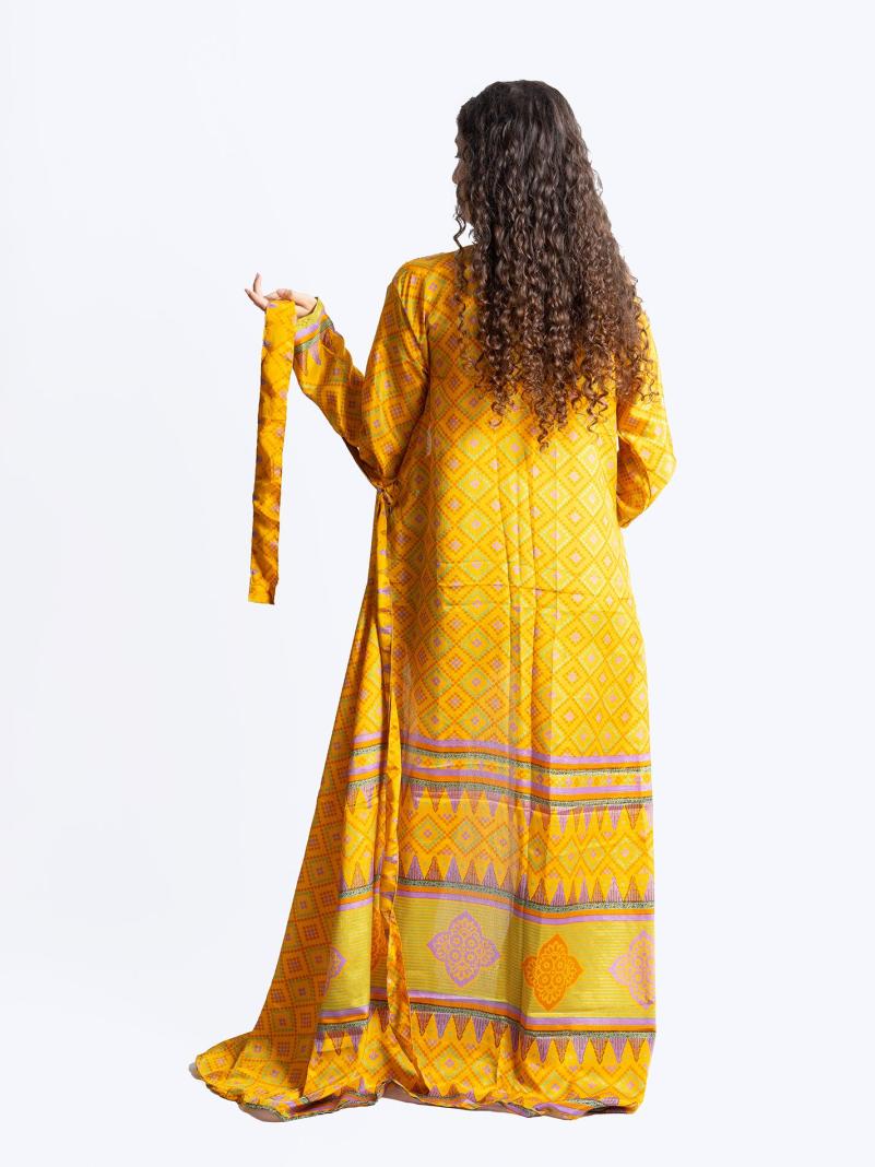 Kimono aperto giallo - Gujarat