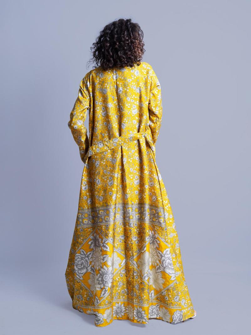 Kimono aperto giallo - Gujarat