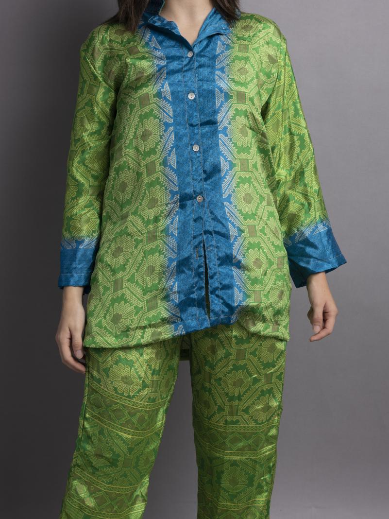 Pigiama in Sari SM - verde mela