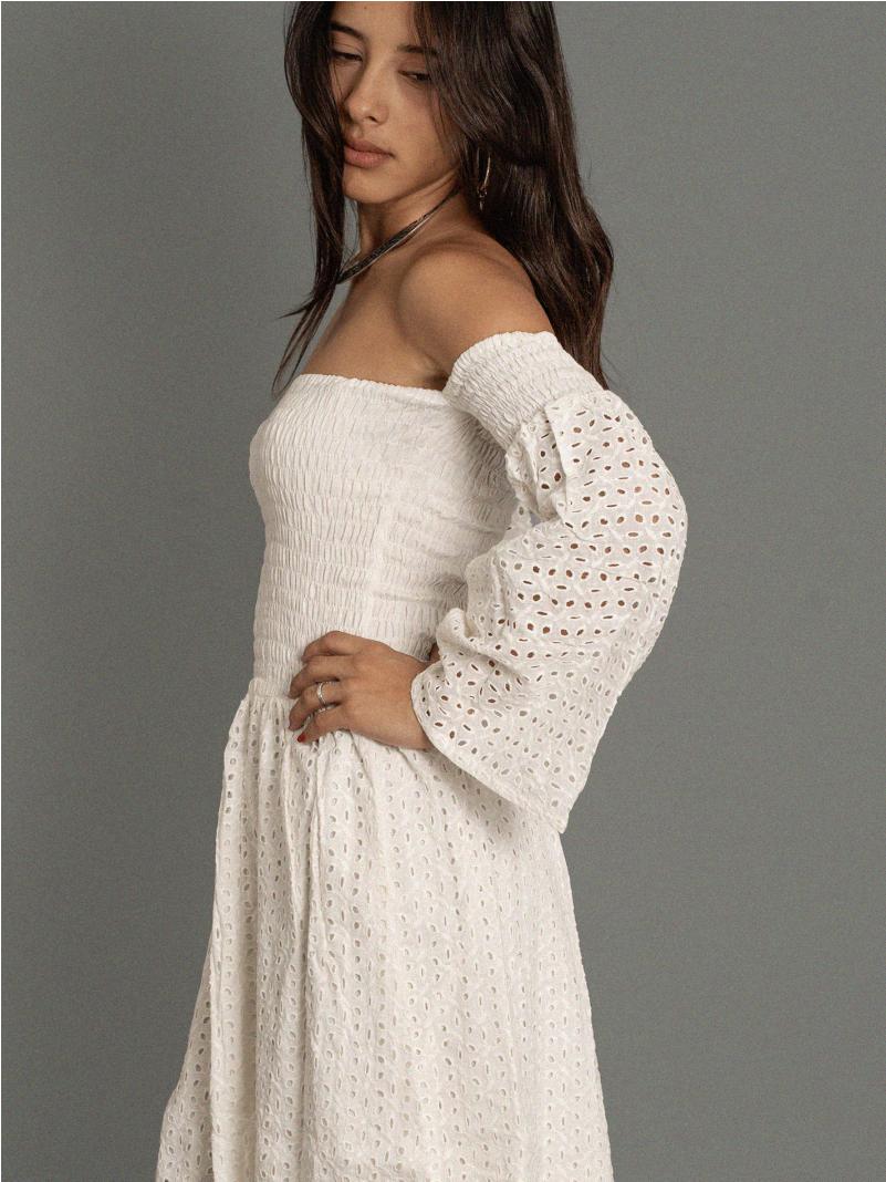 Abito in Cotone con Elastico e scollo a Barca - Jodhpur