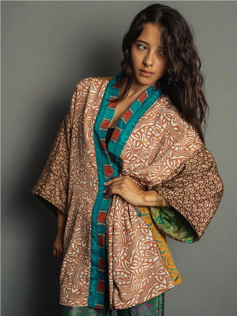 Kimono Corto Patchwork Reversibile N.9