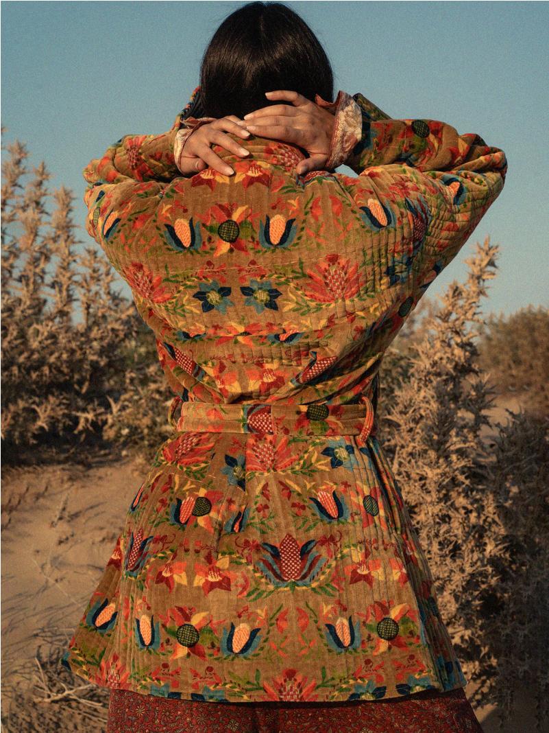 Cappotto tre quarti in Velluto