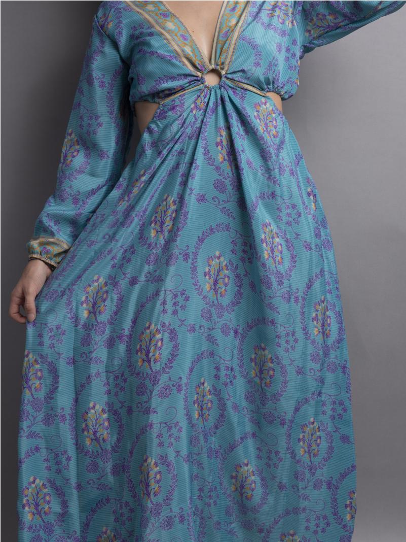 Abito Lungo con Anello azzurro e viola - Orissa