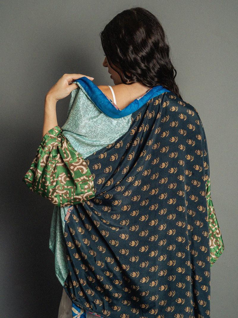 Kimono Corto Patchwork Reversibile N.4