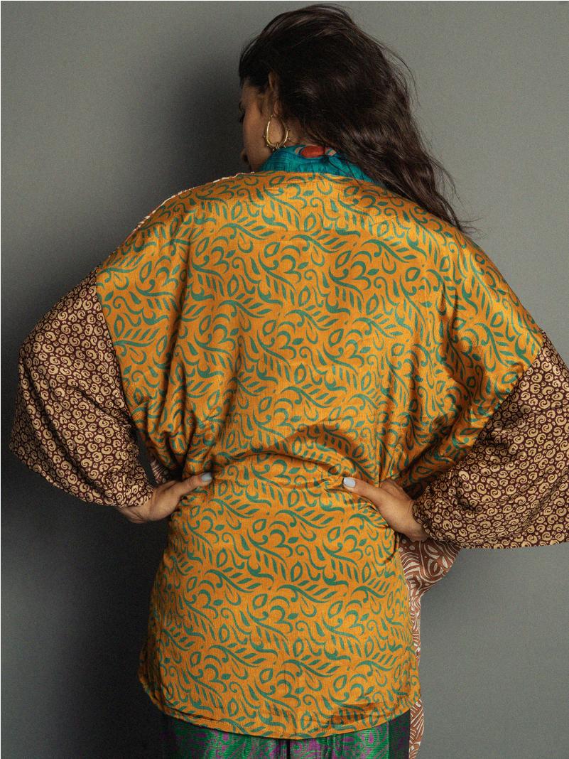 Kimono Corto Patchwork Reversibile N.9