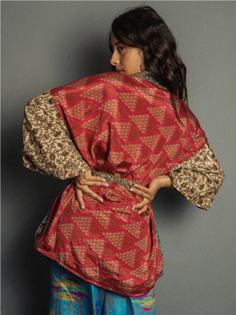 Kimono Corto Patchwork Reversibile N.14