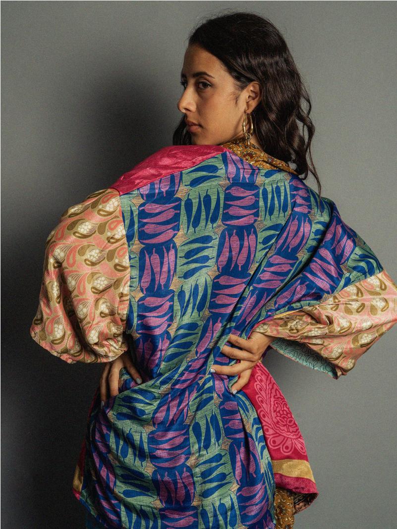 Kimono Corto Patchwork Reversibile N.17