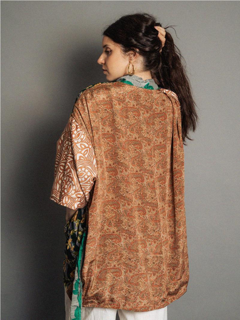 Kimono Corto Patchwork Reversibile N.18