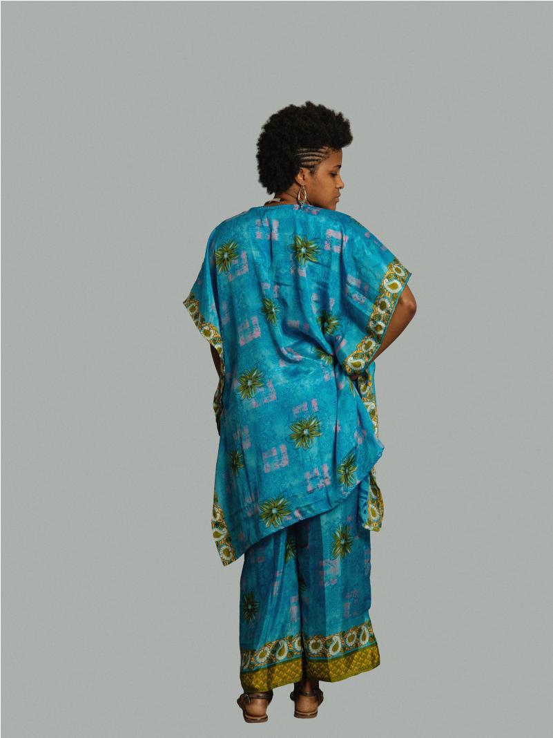 Caftano e pantalone azzurro - Jaisalmer