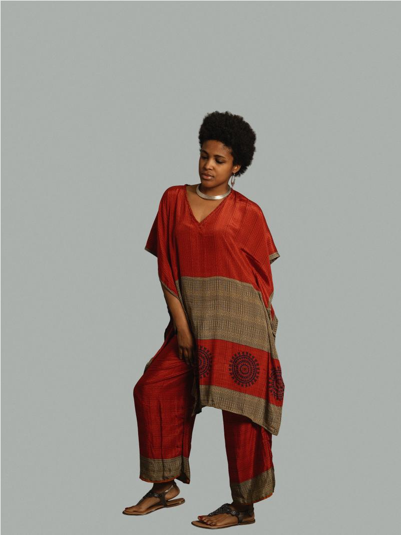 Caftano e pantalone rosso - Jaisalmer