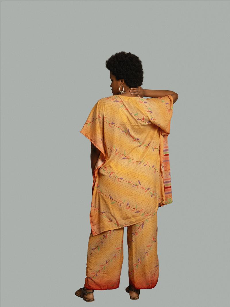 Caftano e pantalone arancione - Jaisalmer