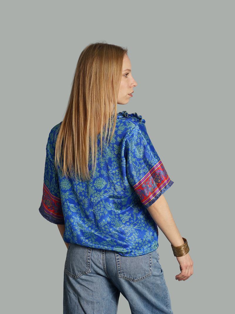 Choli Top Tradizionale blu