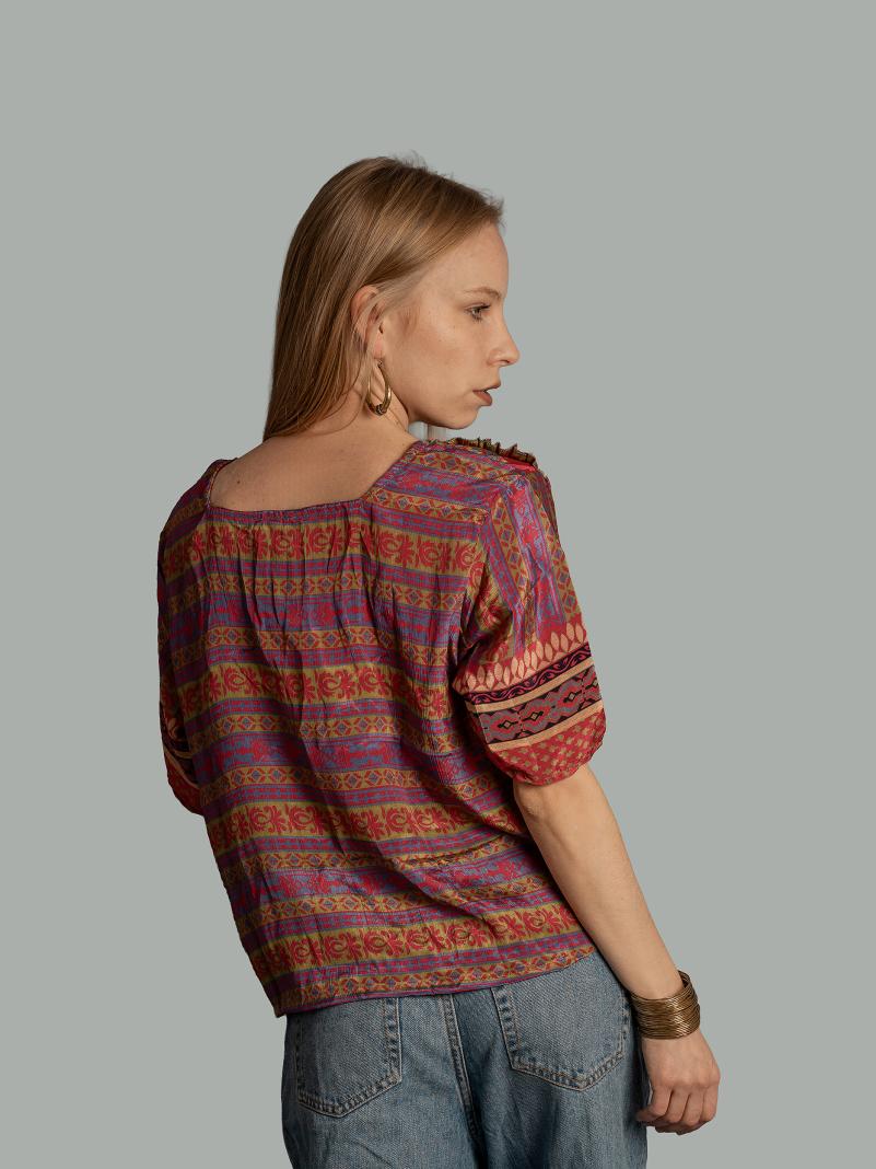 Choli Top Tradizionale rosa