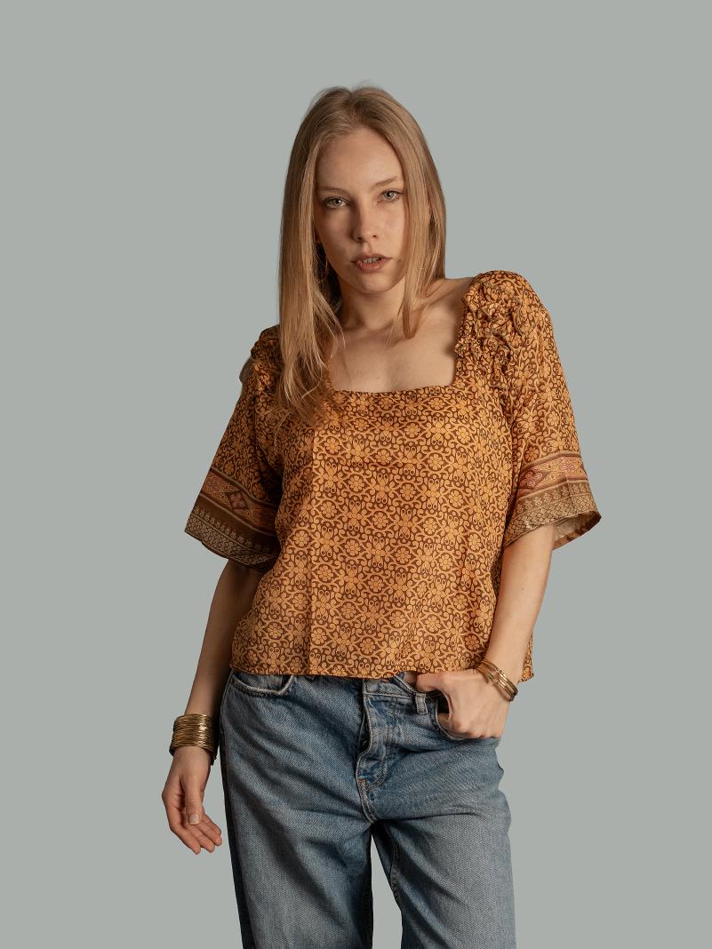 Choli Top Tradizionale arancione