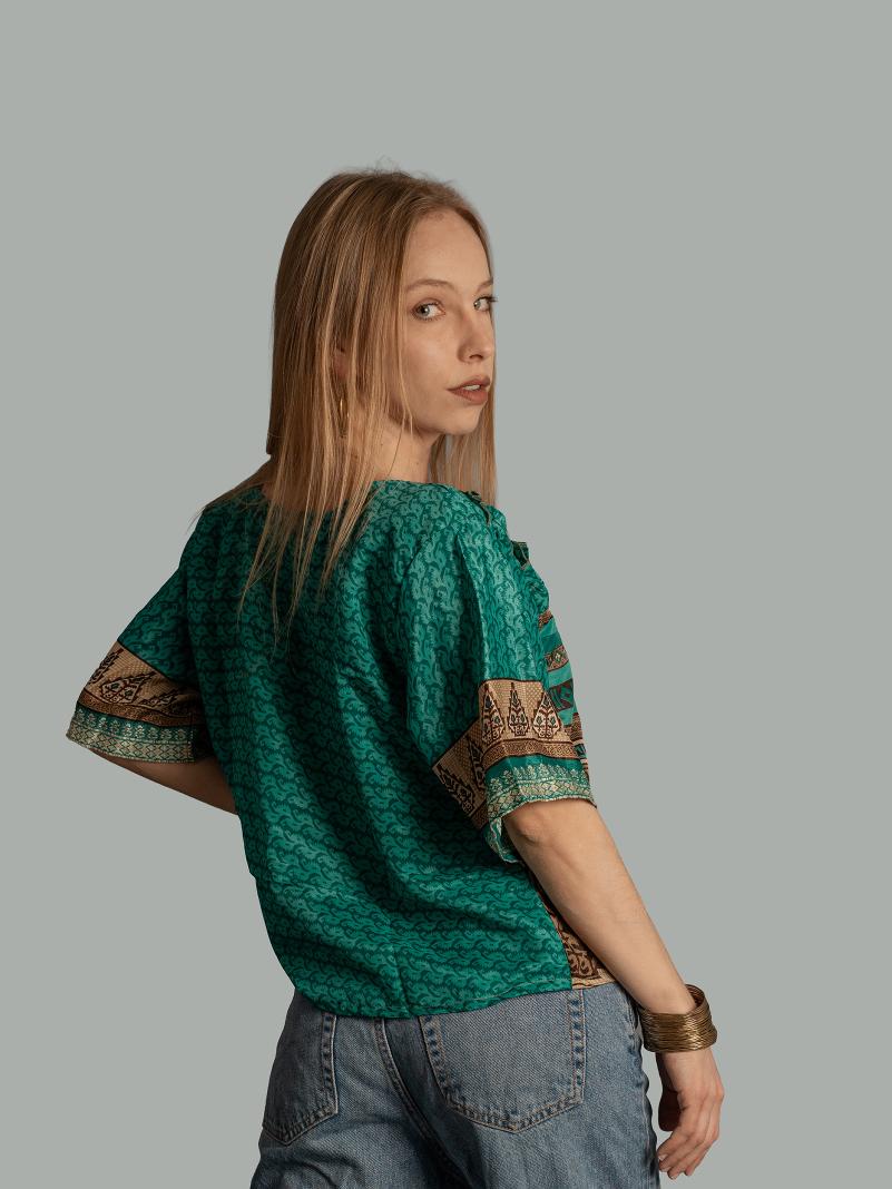 Choli Top Tradizionale verde