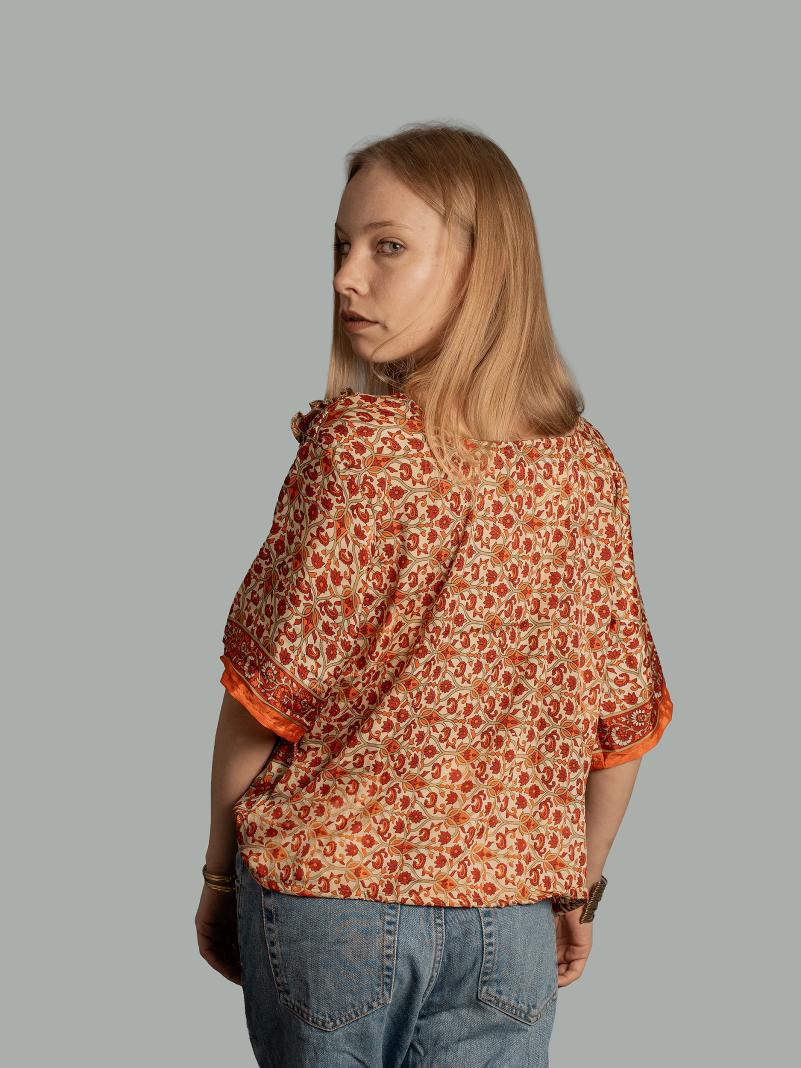 Choli Top Tradizionale fiori