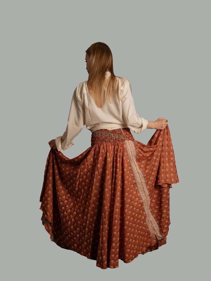 Gonna etnica arancione – Calcutta